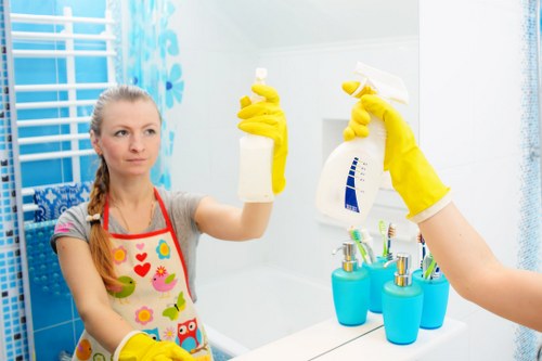 Carpet cleaning team preparing safe equipment in Balham