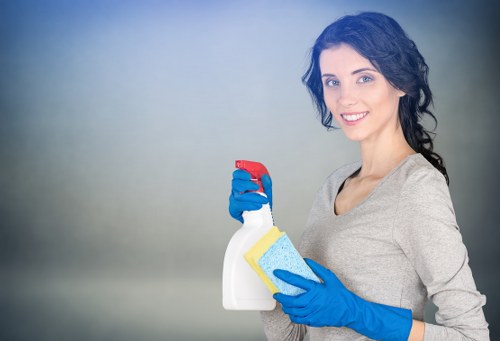 Professional carpet cleaning treatment in a Balham commercial space